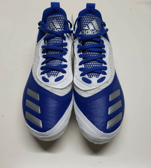 adidas Icon V Bounce Iced Metal Baseball Cleats Blue/White EE4129 Size 9.5